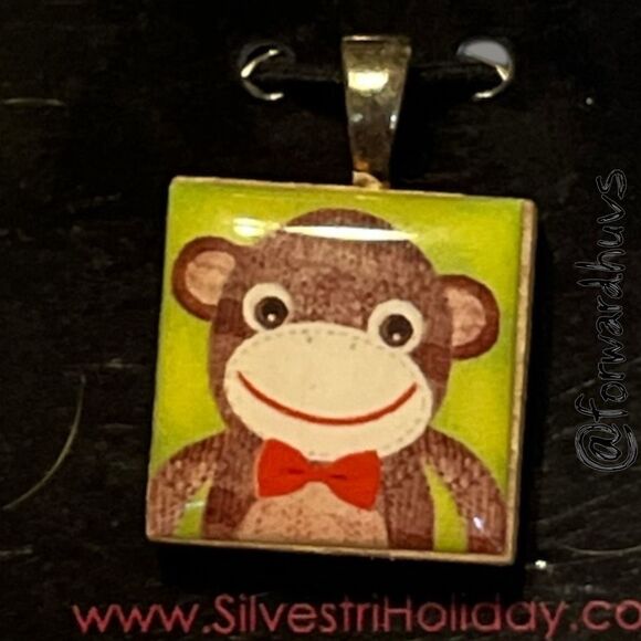 Bundle Sale 3 for $15 | LifeTiles Sock Monkey Pendant by Silvestri! - Picture 3 of 6